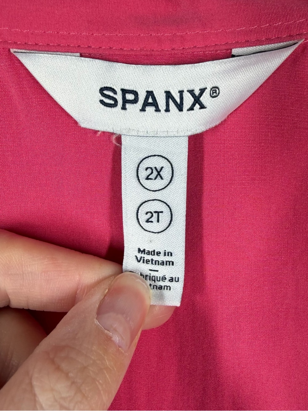 Spanx Pink Cotton Button Down Long Sleeve Top - Picture 2 of 4